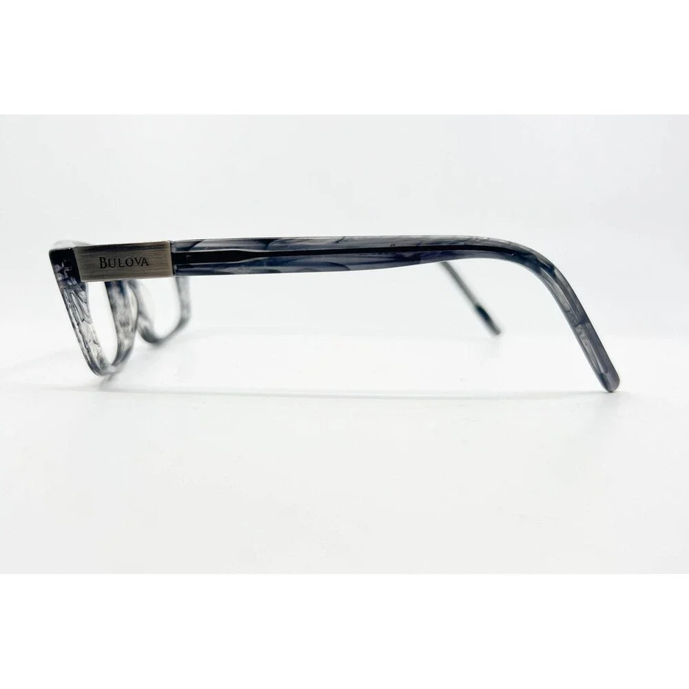 Bulova Eyeglass Frames Mens Grey Montego Bay Marble Rectangular 54-18-140